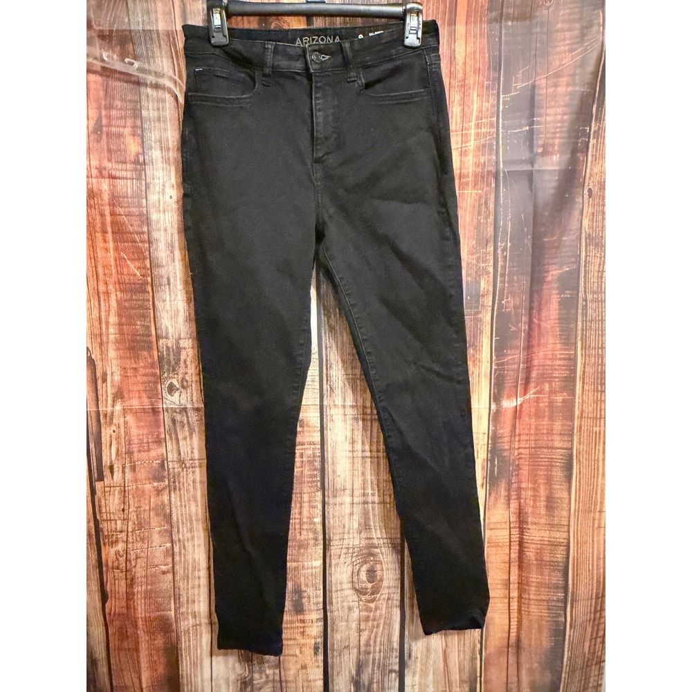 Arizona Jean Co Womens Black Hi-Rise Jegging High Waisted Skinny Jeans Size 9
